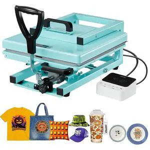 Hybrid Heat Press, 15 x 15 inch, 5-in-1 Multifunction, Heat Up Fast and Even, All-New Patented Design, Easy to Control, Sublimation Press Machine for T-Shirts/Tumblers/Caps/Plates, Light Green Hybrid Heat Press, 15 x 15 inch, 5-in-1 Multifunction, Heat Up Fast and Even, All-New Patented Design, Easy to Control, Sublimation Press Machine for T-Shirts/Tumblers/Caps/Plates, Light Green