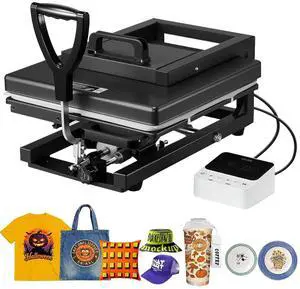 Hybrid Heat Press, 15 x 15 inch, 5-in-1 Multifunction, Heat Up Fast and Even, All-New Patented Design, Easy to Control, Sublimation Press Machine for T-Shirts/Mugs/Tumblers/Caps/Plates, Black Hybrid Heat Press, 15 x 15 inch, 5-in-1 Multifunction, Heat Up Fast and Even, All-New Patented Design, Easy to Control, Sublimation Press Machine for T-Shirts/Mugs/Tumblers/Caps/Plates, Black