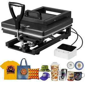 Hybrid Heat Press, 15 x 15 inch, 8-in-1 Multifunction, Heat Up Fast and Even, All-New Patented Design, Easy to Control, Sublimation Press Machine for T-Shirts/Mugs/Tumblers/Caps/Plates, Black Hybrid Heat Press, 15 x 15 inch, 8-in-1 Multifunction, Heat Up Fast and Even, All-New Patented Design, Easy to Control, Sublimation Press Machine for T-Shirts/Mugs/Tumblers/Caps/Plates, Black