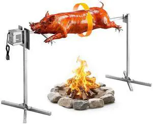 Rotisserie Grill, 8 Level Height Stainless Steel Electric Rotisserie Grill Kit, 132 lbs Load Capacity BBQ Grills Rotisseries Kit with 38W Motor, Automatic Grilling Kits for Parties Rotisserie Grill, 8 Level Height Stainless Steel Electric Rotisserie Grill Kit, 132 lbs Load Capacity BBQ Grills Rotisseries Kit with 38W Motor, Automatic Grilling Kits for Parties