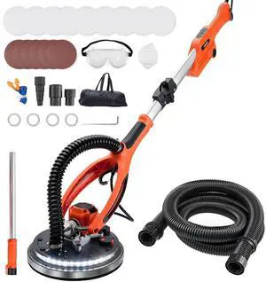 Drywall Sander, 950W Electric Drywall Sander, Popcorn Ceiling Removal Tool with 7 Variable Speed 1000-2300 RPM, Double-Deck LED Light, Foldable & Extendable Handle, 15 Sanding Discs, Dust Hose Drywall Sander, 950W Electric Drywall Sander, Popcorn Ceiling Removal Tool with 7 Variable Speed 1000-2300 RPM, Double-Deck LED Light, Foldable & Extendable Handle, 15 Sanding Discs, Dust Hose