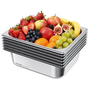 6 Pack Stainless Steam Hotel Pans, 1/2 Size Table Steam Pan, 4 Inch Deep Anti Jam Restaurant Supplies Reusable Rustproof Catering Storage for Home, Party, Restaurant, Hotel, Buffet 6 Pack Stainless Steam Hotel Pans, 1/2 Size Table Steam Pan, 4 Inch Deep Anti Jam Restaurant Supplies Reusable Rustproof Catering Storage for Home, Party, Restaurant, Hotel, Buffet