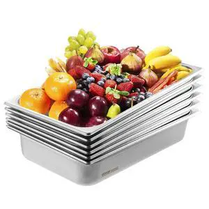 6 Pack Stainless Steel Hotel Pans,Full Size 4 Inch Deep 0.8mm Thick Anti-Jam Commercial Food Pans for Steam Tables, Restaurants, Catering & Industrial Use 6 Pack Stainless Steel Hotel Pans,Full Size 4 Inch Deep 0.8mm Thick Anti-Jam Commercial Food Pans for Steam Tables, Restaurants, Catering & Industrial Use