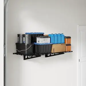 2x3 ft Garage Wall Shelving, Heavy Duty Garage Storage Rack 1-Pack, Holds Up to 200 lbs, Ideal for Organizing and Storing Storage Bins, Black, Classic Series 2x3 ft Garage Wall Shelving, Heavy Duty Garage Storage Rack 1-Pack, Holds Up to 200 lbs, Ideal for Organizing and Storing Storage Bins, Black, Classic Series
