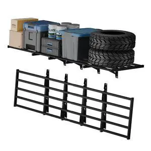 2 Pack 2x6ft Folding Garage Wall Shelves, Heavy Duty Wall Mounted Storage Rack, Holds Up to 1800 lbs,Organization System for Garage, Basement, Workshop, Black 2 Pack 2x6ft Folding Garage Wall Shelves, Heavy Duty Wall Mounted Storage Rack, Holds Up to 1800 lbs,Organization System for Garage, Basement, Workshop, Black