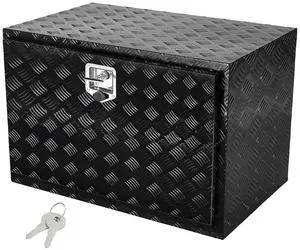 Underbody Truck Box, 36" x 24" x 24" Pickup Storage Box, Heavy Duty Aluminum Diamond Plate Tool Box with Lock and Keys, Waterproof Trailer Storage Box with T-Handle Latch for Truck, Van, Trailer Underbody Truck Box, 36" x 24" x 24" Pickup Storage Box, Heavy Duty Aluminum Diamond Plate Tool Box with Lock and Keys, Waterproof Trailer Storage Box with T-Handle Latch for Truck, Van, Trailer