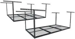 2 Pack 4x6 Overhead Garage Storage Adjustable Ceiling Rack 72" Length x 48" Width x 40" Height, 450lbs Weight Capacity, Black, Classic Series 2 Pack 4x6 Overhead Garage Storage Adjustable Ceiling Rack 72" Length x 48" Width x 40" Height, 450lbs Weight Capacity, Black, Classic Series