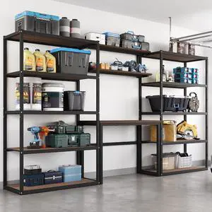Garage Storage System with Workbench & Particle Board Shelving, 142" Modular Garage Organization, Heavy-Duty Steel Frame Storage Shelves and Workstation, Black, FLEXIMOD Series Garage Storage System with Workbench & Particle Board Shelving, 142" Modular Garage Organization, Heavy-Duty Steel Frame Storage Shelves and Workstation, Black, FLEXIMOD Series
