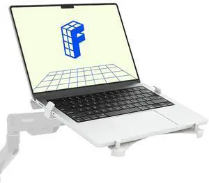 Laptop Tray, Laptop Holder Fits up to 17.3in, VESA Mount 75x7 &100x100mm for Monitor Arm with Lockable Clips for Home Office, Tray Only, White Laptop Tray, Laptop Holder Fits up to 17.3in, VESA Mount 75x7 &100x100mm for Monitor Arm with Lockable Clips for Home Office, Tray Only, White