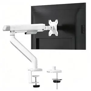 Single Monitor Arm, Premium Aluminum Monitor Desk Mount Fits Screen up to 35 Inches 19.84 lbs, Fully Adjustable Monitor Stand with C-Clamp & Grommet Base for Home Office, White Single Monitor Arm, Premium Aluminum Monitor Desk Mount Fits Screen up to 35 Inches 19.84 lbs, Fully Adjustable Monitor Stand with C-Clamp & Grommet Base for Home Office, White