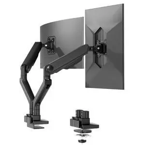 Monitor Stand, Heavy Duty Dual Monitor Arm for Ultrawide Screen up to 39" and 44 Lbs, Adjustable Gas Spring Arm with C Clamp & Grommet Base for Gaming Office, 75/100 VESA Mount, Black Monitor Stand, Heavy Duty Dual Monitor Arm for Ultrawide Screen up to 39" and 44 Lbs, Adjustable Gas Spring Arm with C Clamp & Grommet Base for Gaming Office, 75/100 VESA Mount, Black
