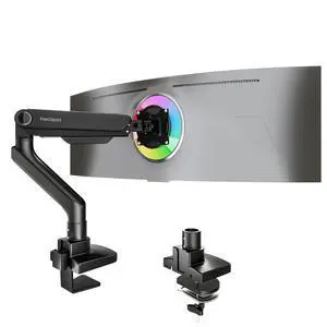 Ultrawide Monitor Arm, Monitor Stand for 17 to 49 inch Screens Holds up to 44 Lbs, Adjustable Gas Spring Arm with C Clamp & Grommet Base for Gaming Office, 75/100 VESA Mount, Black Ultrawide Monitor Arm, Monitor Stand for 17 to 49 inch Screens Holds up to 44 Lbs, Adjustable Gas Spring Arm with C Clamp & Grommet Base for Gaming Office, 75/100 VESA Mount, Black