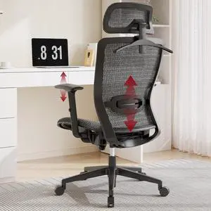 Big and Tall Executive Office Chair Height Adjustable Mesh Computer Chair with Adjustable Headrest Armrest and Lumbar Support,360°Swivel Gaming Chair for Home Office Using Grey Big and Tall Executive Office Chair Height Adjustable Mesh Computer Chair with Adjustable Headrest Armrest and Lumbar Support,360°Swivel Gaming Chair for Home Office Using Grey