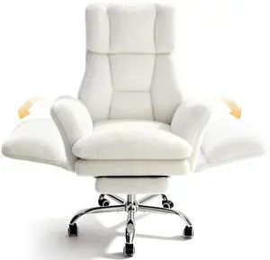 Big and Tall Office Chair, Cloud Plush Swivel Desk Chair with 6-Level Adjustable Armrests, Home Ergonomic Executive Office Chair for Work, Gaming, Beige Big and Tall Office Chair, Cloud Plush Swivel Desk Chair with 6-Level Adjustable Armrests, Home Ergonomic Executive Office Chair for Work, Gaming, Beige