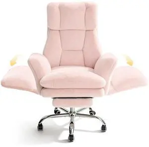 Big and Tall Office Chair, Cloud Plush Swivel Desk Chair with 6-Level Adjustable Armrests, Home Ergonomic Executive Office Chair for Work, Gaming, Pink Big and Tall Office Chair, Cloud Plush Swivel Desk Chair with 6-Level Adjustable Armrests, Home Ergonomic Executive Office Chair for Work, Gaming, Pink