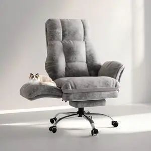 Big and Tall Office Chair, Flip Armrests for Pets & Cross Legged Sitting, Executive Ergonomic Computer Gaming Chair with Foot Rest, Premium Tech Fabric Wide Seat Reclining Desk Chair Big and Tall Office Chair, Flip Armrests for Pets & Cross Legged Sitting, Executive Ergonomic Computer Gaming Chair with Foot Rest, Premium Tech Fabric Wide Seat Reclining Desk Chair