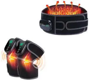 Heated Knee Massager 2 pcs and Cordless Heating Pad with Massager for Back Pain Relief Bundles Heated Knee Massager 2 pcs and Cordless Heating Pad with Massager for Back Pain Relief Bundles