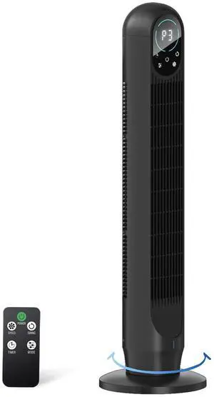 Tower Fan For Home with Remote, 31" Bladeless Floor Fans for Home, 4 Modes & 4 Speeds, 12H Timer, LED Display, Wide Oscillating Wide Cooling for Bedroom, Office Tower Fan For Home with Remote, 31" Bladeless Floor Fans for Home, 4 Modes & 4 Speeds, 12H Timer, LED Display, Wide Oscillating Wide Cooling for Bedroom, Office