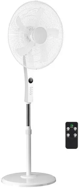 Pedestal Fan with Remote, 3-Speed 90° Oscillating, 46"- 54" Height Adjustable, 12H Timer, 18" Floor Standing Fans for Bedroom, Living Room, Office Pedestal Fan with Remote, 3-Speed 90° Oscillating, 46"- 54" Height Adjustable, 12H Timer, 18" Floor Standing Fans for Bedroom, Living Room, Office