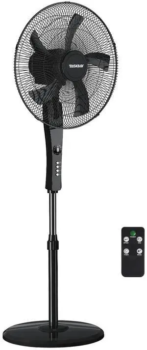 Pedestal Fan with Remote, 3-Speed 90° Oscillating, 46"- 54" Height Adjustable, 12H Timer, 18" Floor Standing Fans for Bedroom, Living Room, Office Pedestal Fan with Remote, 3-Speed 90° Oscillating, 46"- 54" Height Adjustable, 12H Timer, 18" Floor Standing Fans for Bedroom, Living Room, Office