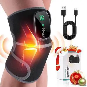 Cordless Heated Knee Massager, 3-in-1 Heating Pad with 3 Vibration and Heating Mode, Auto-Off Timer, Knee Brace for Shoulder Elbow, Gifts for Men Women, Black 1PC Cordless Heated Knee Massager, 3-in-1 Heating Pad with 3 Vibration and Heating Mode, Auto-Off Timer, Knee Brace for Shoulder Elbow, Gifts for Men Women, Black 1PC