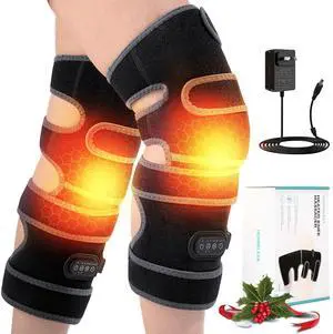 Heated Knee Massager with Heating Pad for Knee Pain Relief, 5 Vibration & 3 Heating Modes, Perfect Holiday Gift for Men & Women Heated Knee Massager with Heating Pad for Knee Pain Relief, 5 Vibration & 3 Heating Modes, Perfect Holiday Gift for Men & Women