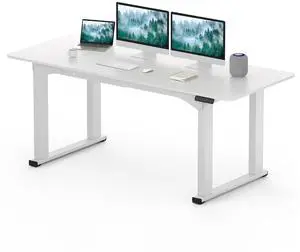 4-Leg Standing Desk, Electric Height Adjustable Desk with Memory Presets for Home Office, Stand up Desk Computer Workstation, 71x32 Inches White 4-Leg Standing Desk, Electric Height Adjustable Desk with Memory Presets for Home Office, Stand up Desk Computer Workstation, 71x32 Inches White