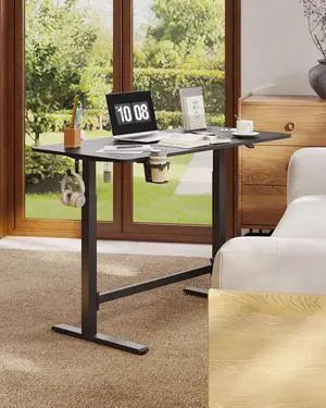 Mobile Workstation Standing Desk with Gas-Spring Lift, Rolling Desk Adjustable Height, One-Piece Desktop Workstation with WheelsWalking Pad & Treadmill Compatible, Portable Home Office Desk Mobile Workstation Standing Desk with Gas-Spring Lift, Rolling Desk Adjustable Height, One-Piece Desktop Workstation with WheelsWalking Pad & Treadmill Compatible, Portable Home Office Desk