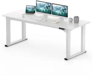 4-Leg Standing Desk, Electric Height Adjustable Desk with Memory Presets for Home Office, Stand up Desk Computer Workstation, 78x32 Inches White 4-Leg Standing Desk, Electric Height Adjustable Desk with Memory Presets for Home Office, Stand up Desk Computer Workstation, 78x32 Inches White