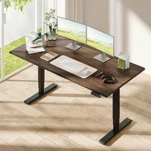 Solid Bamboo 3-Stage Dual Motor Standing Desk 72×30 One-Piece Top, Holds 220 lbs, Spacious Ergonomic Sit Stand Desk with Memory Presets for Home Office, Black Frame/Walnut Bamboo Solid Bamboo 3-Stage Dual Motor Standing Desk 72×30 One-Piece Top, Holds 220 lbs, Spacious Ergonomic Sit Stand Desk with Memory Presets for Home Office, Black Frame/Walnut Bamboo