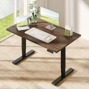 Solid Bamboo 3-Stage Dual Motor Standing Desk 55×28 One-Piece Top, Holds 220 lbs, Spacious Ergonomic Sit Stand Desk with Memory Presets for Home Office, Black Frame/Walnut Bamboo Solid Bamboo 3-Stage Dual Motor Standing Desk 55×28 One-Piece Top, Holds 220 lbs, Spacious Ergonomic Sit Stand Desk with Memory Presets for Home Office, Black Frame/Walnut Bamboo
