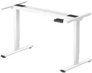 Dual Motor 3 Stage Electric Height Adjustable Standing Desk Frame Heavy Duty 220lbs Load Capacity for Home Office (White Frame Only) Dual Motor 3 Stage Electric Height Adjustable Standing Desk Frame Heavy Duty 220lbs Load Capacity for Home Office (White Frame Only)