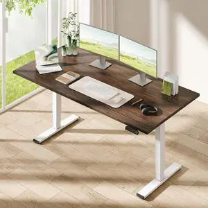 Solid Bamboo 3-Stage Dual Motor Standing Desk 72×30 One-Piece Top, Holds 220 lbs, Spacious Ergonomic Sit Stand Desk with Memory Presets for Home Office, White Frame/Walnut Bamboo Solid Bamboo 3-Stage Dual Motor Standing Desk 72×30 One-Piece Top, Holds 220 lbs, Spacious Ergonomic Sit Stand Desk with Memory Presets for Home Office, White Frame/Walnut Bamboo