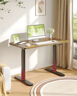 Standing Desk with Rounded-Column & One-Piece Desktop - 48"x24" Electric Adjustable Desk for Home Office, Memory Height Control, Black Frame Standing Desk with Rounded-Column & One-Piece Desktop - 48"x24" Electric Adjustable Desk for Home Office, Memory Height Control, Black Frame