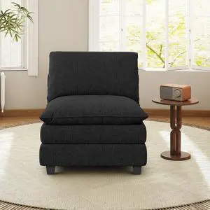37" Single Sofa Seat,Comfy Cloud Couch Sectional Sofa,Chenille Sleeper Deep Seat Sofas for Living Room,Bedroom and Apartment,Black 37" Single Sofa Seat,Comfy Cloud Couch Sectional Sofa,Chenille Sleeper Deep Seat Sofas for Living Room,Bedroom and Apartment,Black