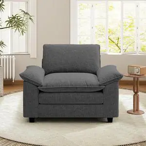49" Single Sofa Seat,Comfy Cloud Couch Sectional Sofa, Chenille Sleeper Deep Seat Sofas for Living Room,Bedroom and Apartment,Dark Gary 49" Single Sofa Seat,Comfy Cloud Couch Sectional Sofa, Chenille Sleeper Deep Seat Sofas for Living Room,Bedroom and Apartment,Dark Gary