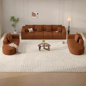 Living Room Furniture Sets,Modern U Shaped Modular Sectional Sofa,Convertible Cloud Couches for Living Room,Comfy 4 Seater with 2 Chaise Furniture Set, Boneless Couch Sofa,1 PCS Living Room Furniture Sets,Modern U Shaped Modular Sectional Sofa,Convertible Cloud Couches for Living Room,Comfy 4 Seater with 2 Chaise Furniture Set, Boneless Couch Sofa,1 PCS