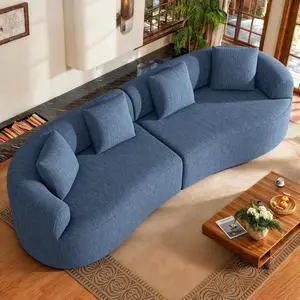 110 Modern Curved Sofa,Oversized Couch for Living Room,Cloud Couch with Boneless Couchs,Modular Sectional Sofa with Deep Seat,No Assembly Required,Dark Blue 110 Modern Curved Sofa,Oversized Couch for Living Room,Cloud Couch with Boneless Couchs,Modular Sectional Sofa with Deep Seat,No Assembly Required,Dark Blue