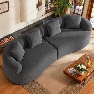 110 Modern Curved Sofa,Oversized Couch for Living Room,Cloud Couch with Boneless Couchs,Modular Sectional Sofa with Deep Seat,No Assembly Required,Black 110 Modern Curved Sofa,Oversized Couch for Living Room,Cloud Couch with Boneless Couchs,Modular Sectional Sofa with Deep Seat,No Assembly Required,Black