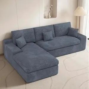 111" Modular Sectional Sofa for Living Room, Convertible L-Shape Couch with Ottoman,Cloud Boneless Couch with Layered Cushion,Gary Corduroy 111" Modular Sectional Sofa for Living Room, Convertible L-Shape Couch with Ottoman,Cloud Boneless Couch with Layered Cushion,Gary Corduroy