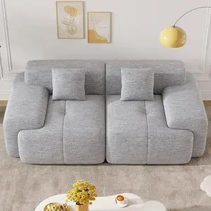85" Cloud Loveseat Sofa in a Box, Modern Small Couch No Assembly Required, Comfy Deep Seat Boneless Couches for Living Room, Bedroom, Apartment, Light Grey 1 PCS 85" Cloud Loveseat Sofa in a Box, Modern Small Couch No Assembly Required, Comfy Deep Seat Boneless Couches for Living Room, Bedroom, Apartment, Light Grey 1 PCS