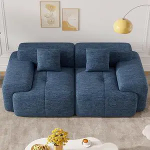 85" Cloud Loveseat Sofa in a Box, Modern Small Couch No Assembly Required, Comfy Deep Seat Boneless Couches for Living Room, Bedroom, Apartment, Blue 1 PCS 85" Cloud Loveseat Sofa in a Box, Modern Small Couch No Assembly Required, Comfy Deep Seat Boneless Couches for Living Room, Bedroom, Apartment, Blue 1 PCS
