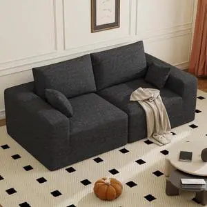 81" Cloud Loveseat Sofa in a Box, No Assembly Required Comfy Deep Seat Chenille Boneless Couch, Modern Small Couches for Living Room, Apartment, Black 81" Cloud Loveseat Sofa in a Box, No Assembly Required Comfy Deep Seat Chenille Boneless Couch, Modern Small Couches for Living Room, Apartment, Black