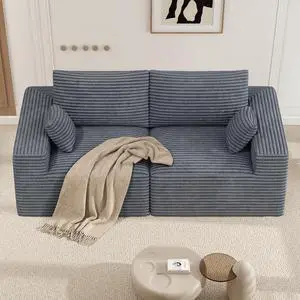 81" Cloud Loveseat Sofa in a Box, No Assembly Required Comfy Deep Seat Boneless Couch, Modern Small Couches for Living Room, Bedroom, Apartment,Grey 1 PCS 81" Cloud Loveseat Sofa in a Box, No Assembly Required Comfy Deep Seat Boneless Couch, Modern Small Couches for Living Room, Bedroom, Apartment,Grey 1 PCS