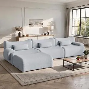 126" Cloud Couch Sectional, L Shaped Boneless Couches for Living Room - Oversized Modular Sofa with Deep Seats, Modern Couches with Movable Ottoman,Dark Gray 126" Cloud Couch Sectional, L Shaped Boneless Couches for Living Room - Oversized Modular Sofa with Deep Seats, Modern Couches with Movable Ottoman,Dark Gray