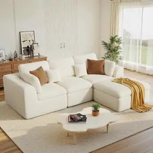 115" Cloud Boneless Sectional Couch, Deep Seat L Shaped Modular Couch with Ottoman, Oversized Upholstered Convertible 4 Seater Modular Sofa for Living Room,Black Chenille 115" Cloud Boneless Sectional Couch, Deep Seat L Shaped Modular Couch with Ottoman, Oversized Upholstered Convertible 4 Seater Modular Sofa for Living Room,Black Chenille