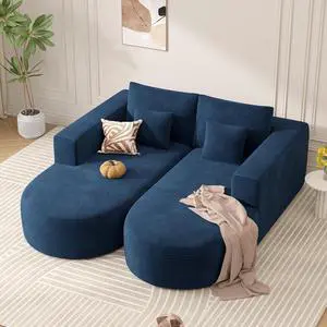 Modular Sectional Sofa Bed,Convertible Cloud Couches for Living Room,2 Chaise Corduroy Boneless Couch Sleeper Sofa Set,Oversized Chaise Lounge Chair for Bedroom,No Assembly Required,Blue 1PCS Modular Sectional Sofa Bed,Convertible Cloud Couches for Living Room,2 Chaise Corduroy Boneless Couch Sleeper Sofa Set,Oversized Chaise Lounge Chair for Bedroom,No Assembly Required,Blue 1PCS