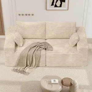 81" Cloud Loveseat Sofa in a Box, No Assembly Required Comfy Deep Seat Boneless Couch, Modern Small Couches for Living Room, Bedroom, Apartment, Khaki 1 PCS 81" Cloud Loveseat Sofa in a Box, No Assembly Required Comfy Deep Seat Boneless Couch, Modern Small Couches for Living Room, Bedroom, Apartment, Khaki 1 PCS