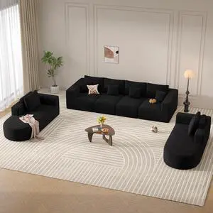 Living Room Furniture Sets,Modern U Shaped Modular Sectional Sofa,Convertible Cloud Couches for Living Room,Comfy 4 Seater with 2 Chaise Furniture Set, Boneless Couch Sofa,1 PCS Living Room Furniture Sets,Modern U Shaped Modular Sectional Sofa,Convertible Cloud Couches for Living Room,Comfy 4 Seater with 2 Chaise Furniture Set, Boneless Couch Sofa,1 PCS
