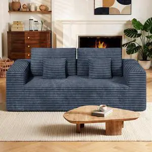 80'' Modern Cloud Loveseat Sofa, No Assembly Required Deep Seat Comfy Small Couches Includes 2 pcs Pillows for Living Room, Bedroom, Apartment(Grey) 80'' Modern Cloud Loveseat Sofa, No Assembly Required Deep Seat Comfy Small Couches Includes 2 pcs Pillows for Living Room, Bedroom, Apartment(Grey)